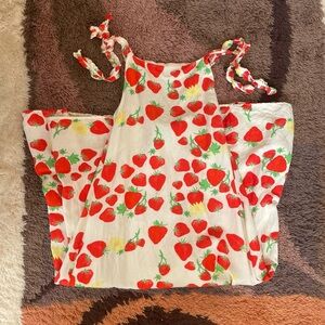 Helmstedt Strawberry All-Over Print Linen Dress